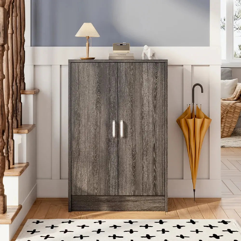 6-Tier Wood Grain Shoe Cabinet Furnish Wise