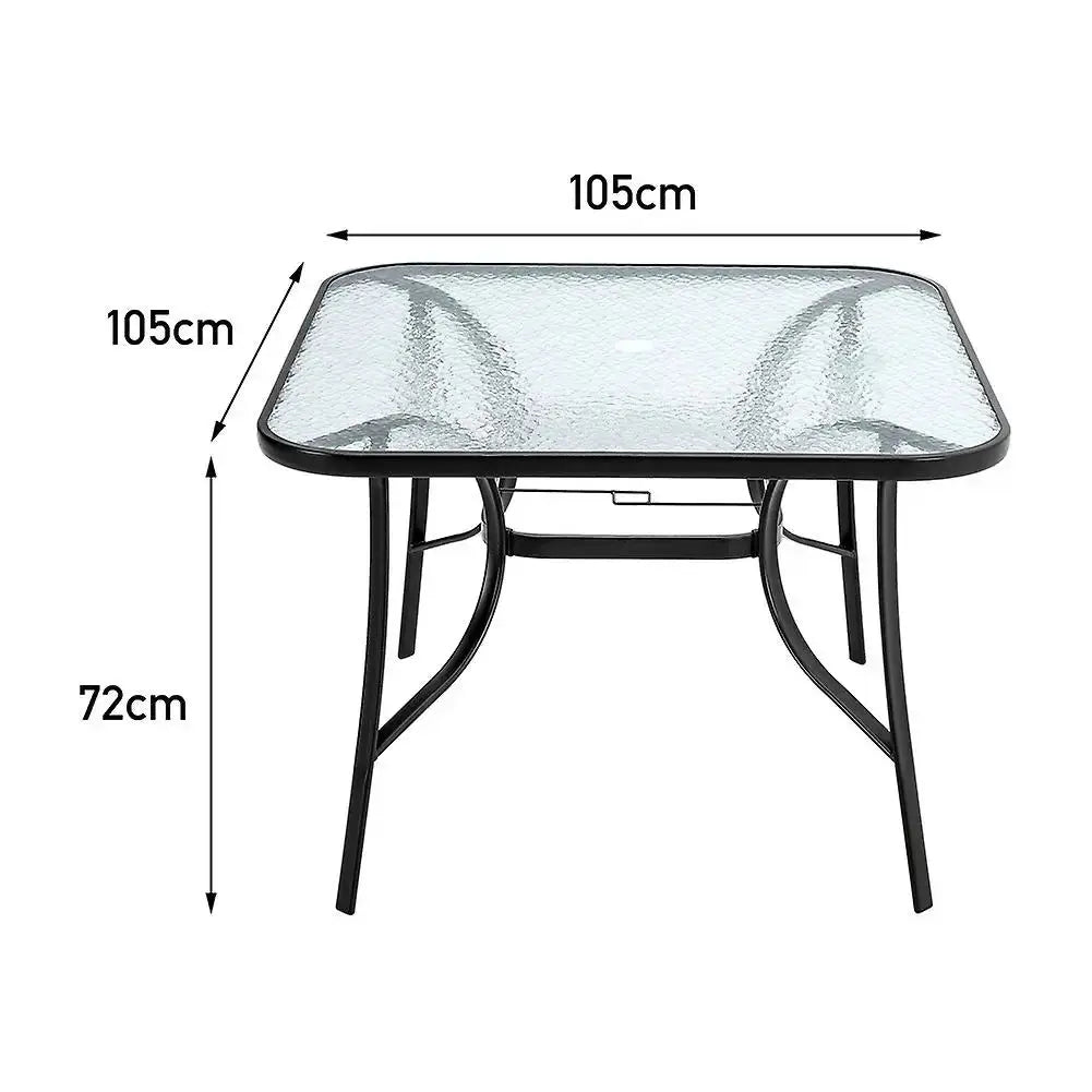Garden Ripple Outdoor Glass Coffee Table Furnish Wise
