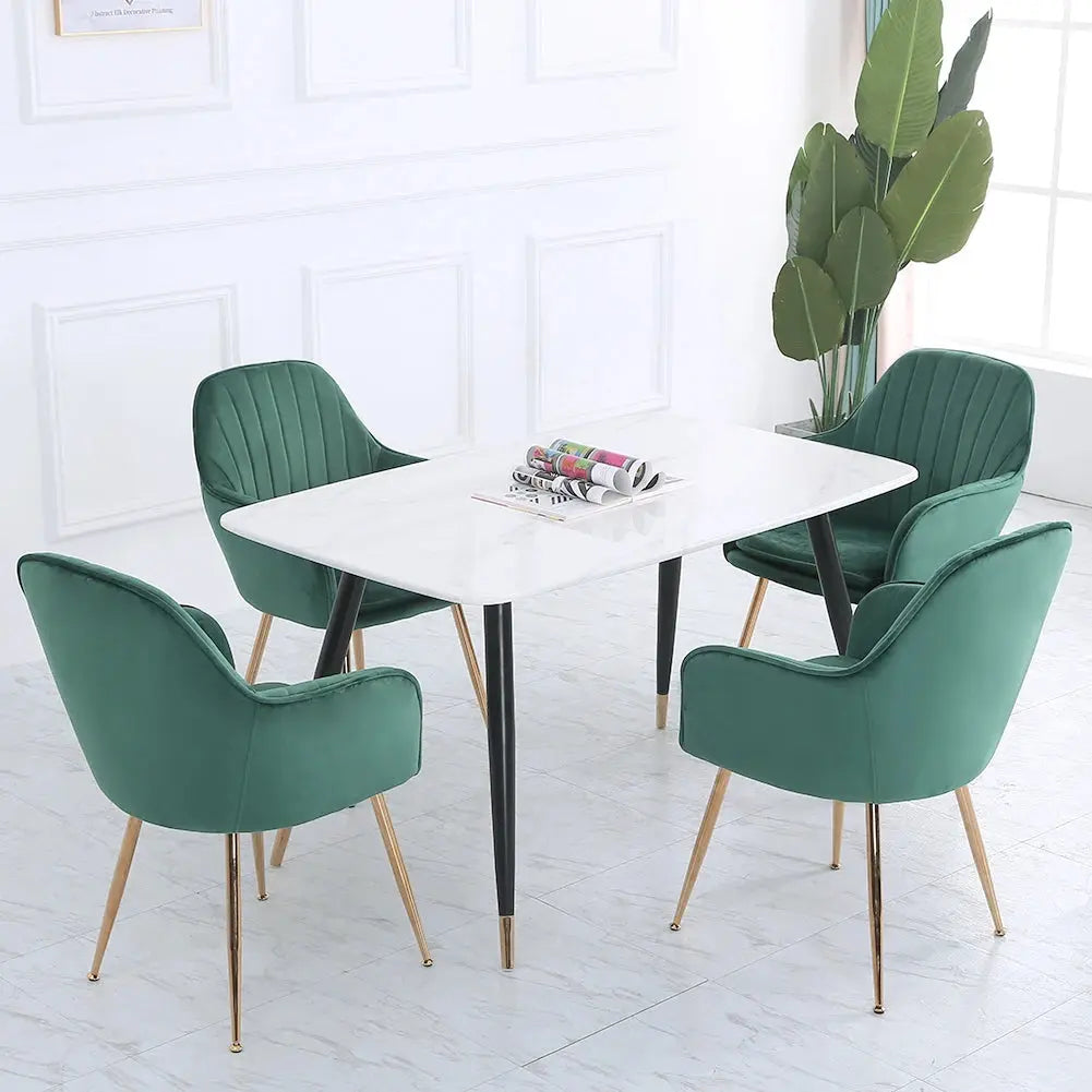 Set of 2 Velvet Dining Chairs Furnish Wise