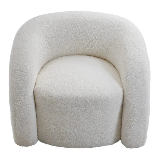Nordic Upholstered Curved Snug Accent Chair