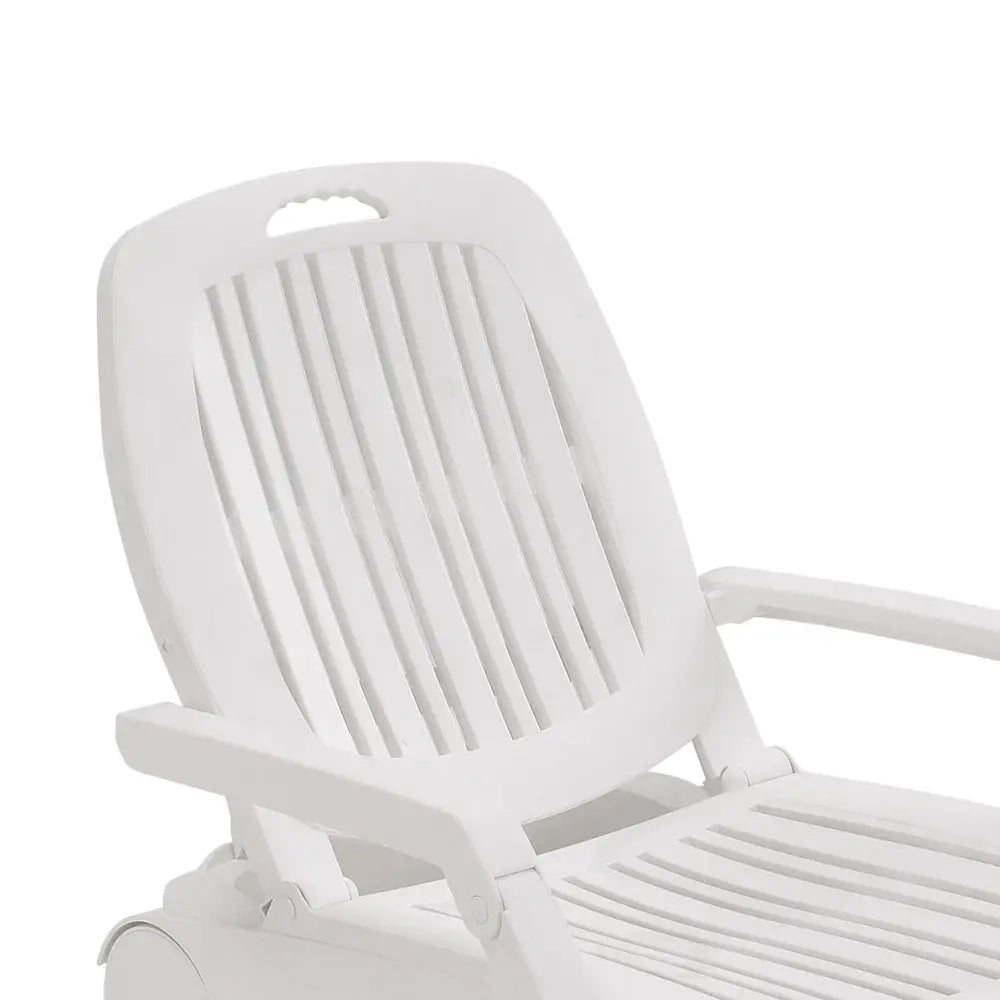 Outdoor Plastic Folding Leisure Chair with Wheels Furnish Wise