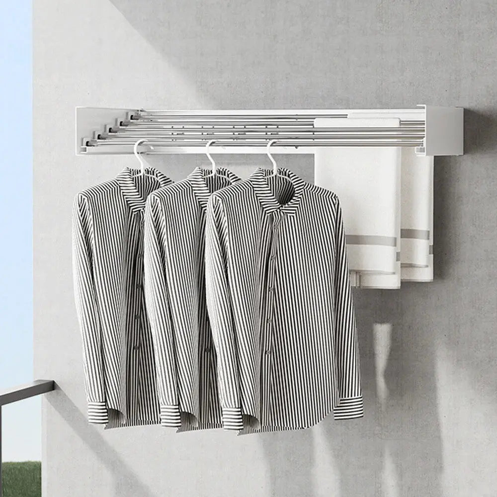 Space-Saving Wall Mounted Towel Drying Rack