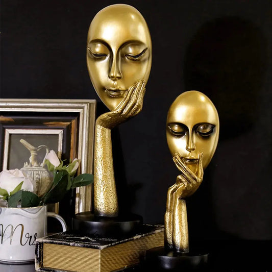 Large Art Abstract Thinker Sculpture Statue Furnish Wise