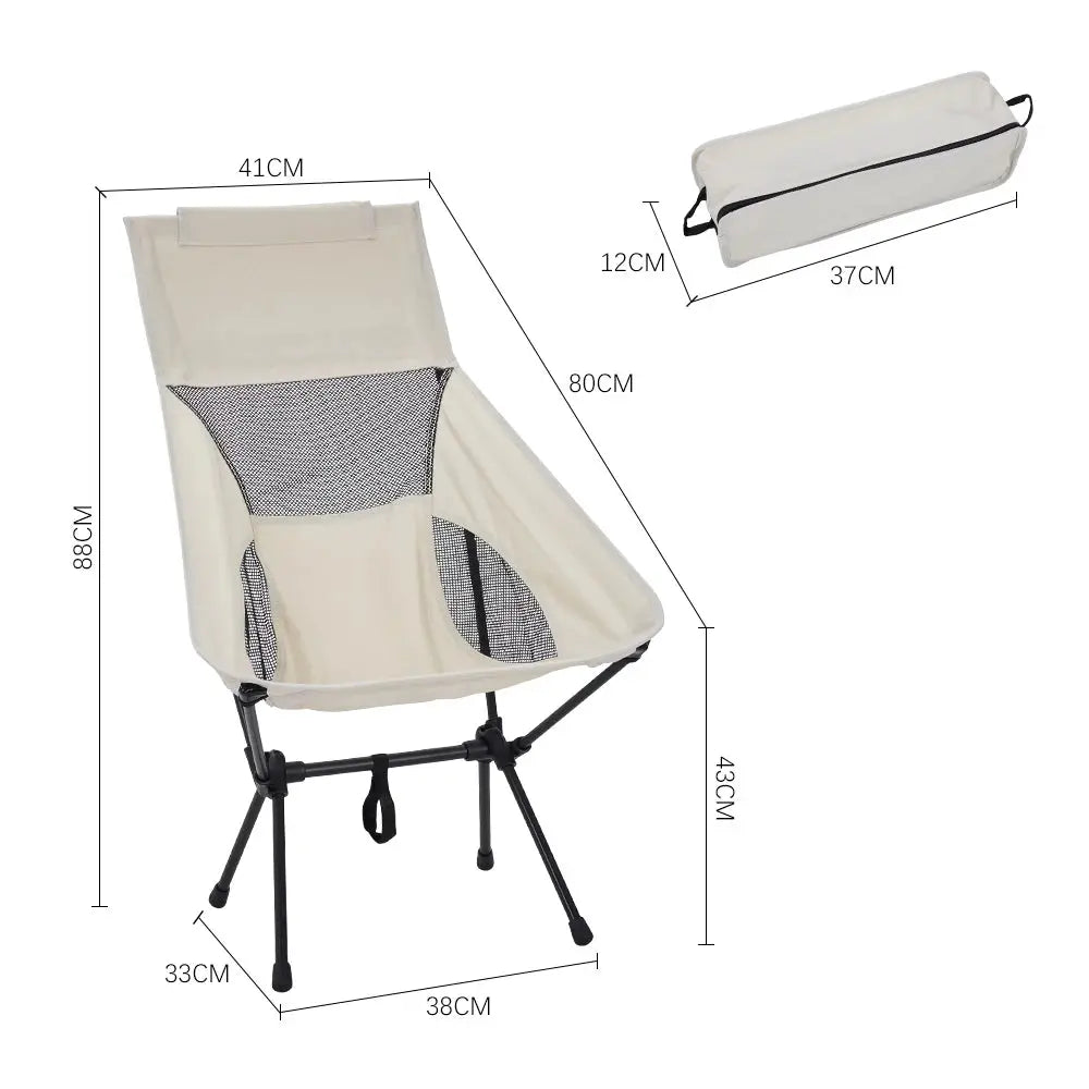 Portable Backrest Folding Camping Chair