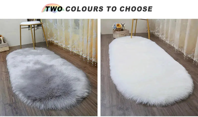 Fluffy Imitation Wool Area Rug Furnish Wise