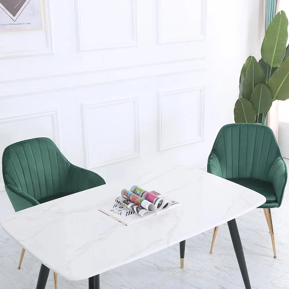 Set of 2 Velvet Dining Chairs Furnish Wise
