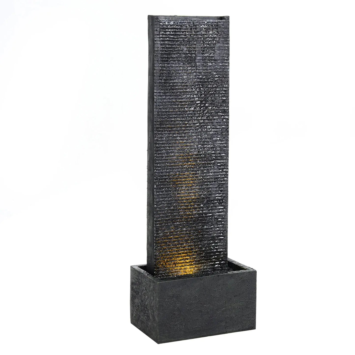 Wall Standing Water Feature Fountain, Stone Furnish Wise