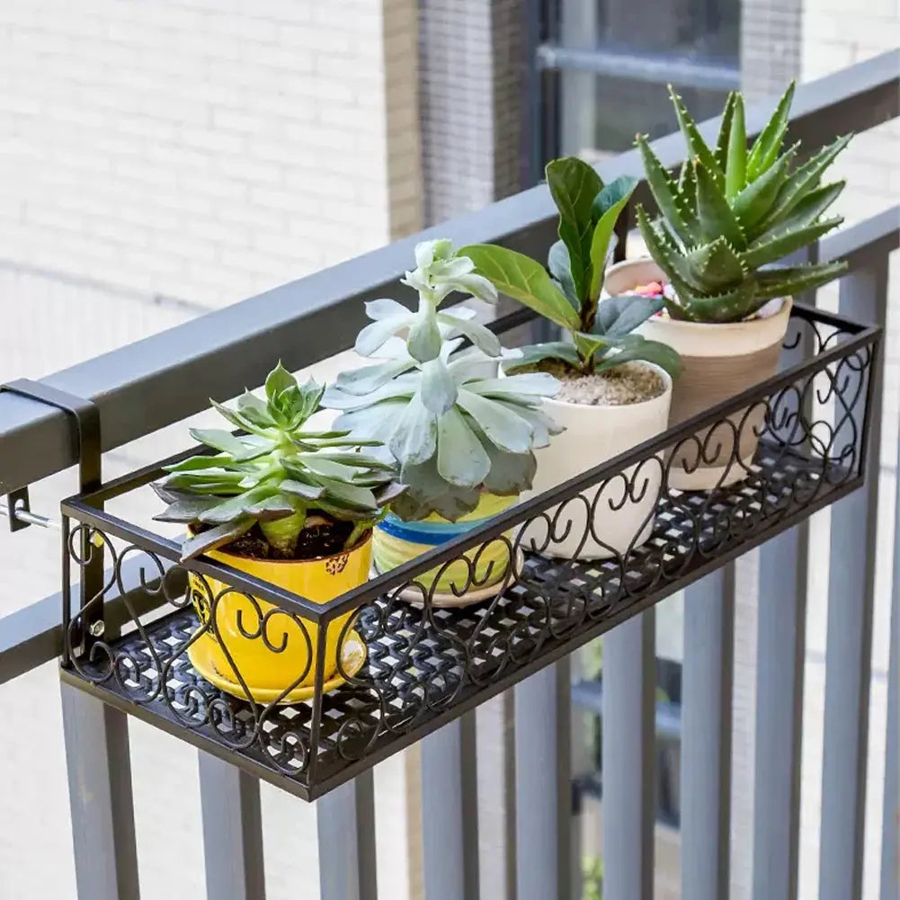 Hanging Railing Flower Pot Holder Furnish Wise