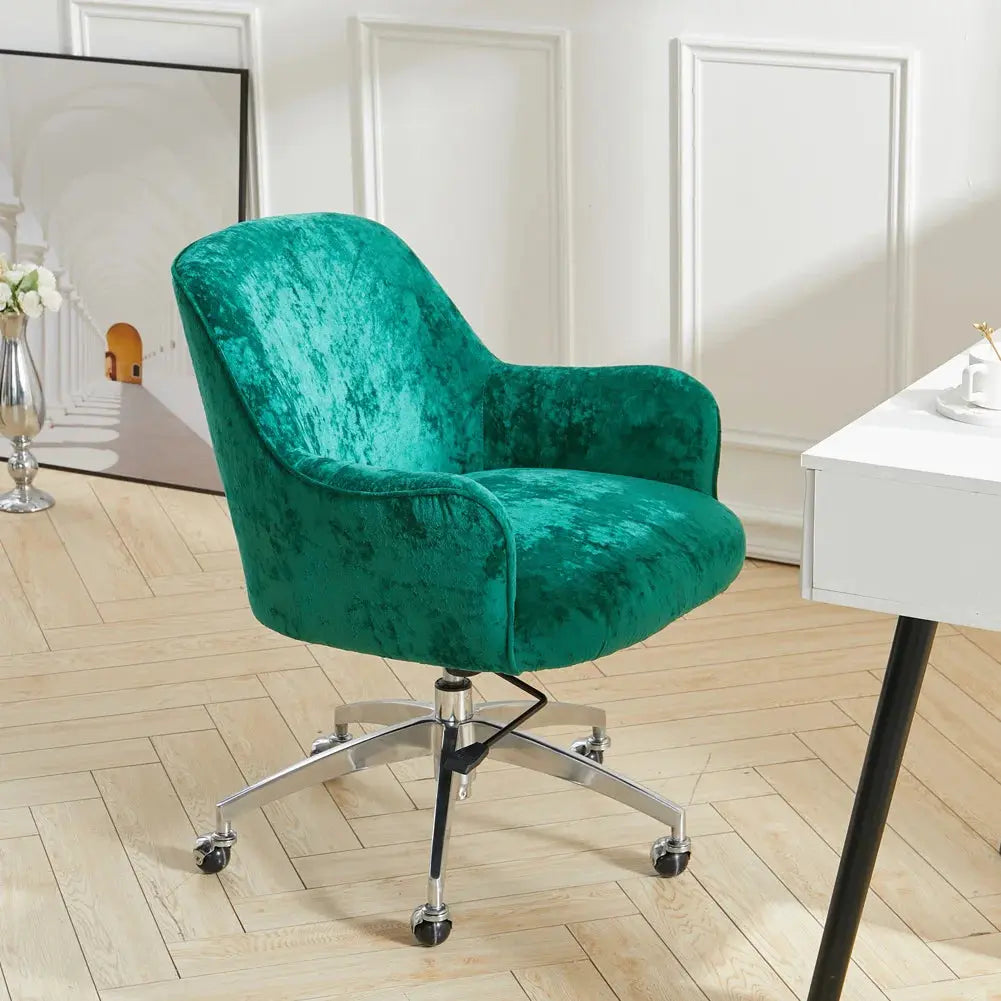 Ice Velvet Adjustable Swivel Office Chair Furnish Wise