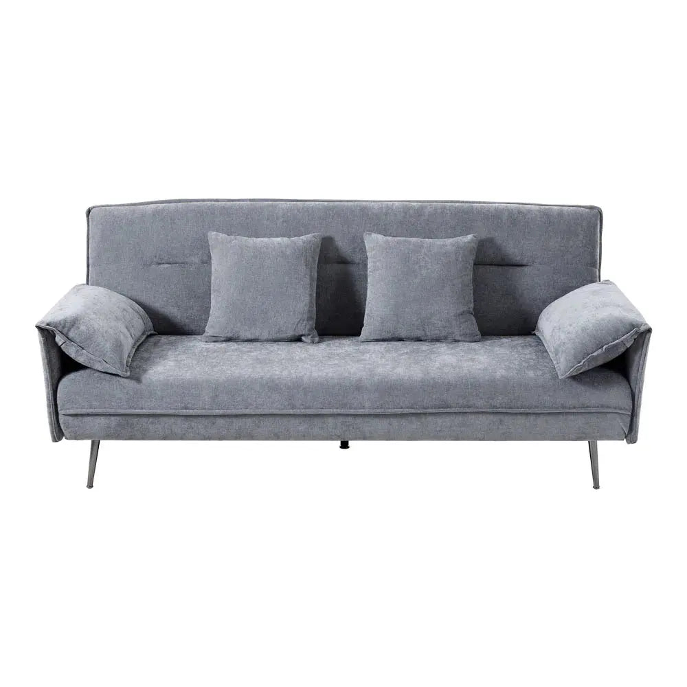 3-Seater Contemporary Convertible Sofa Bed with 2 Pillows Furnish Wise