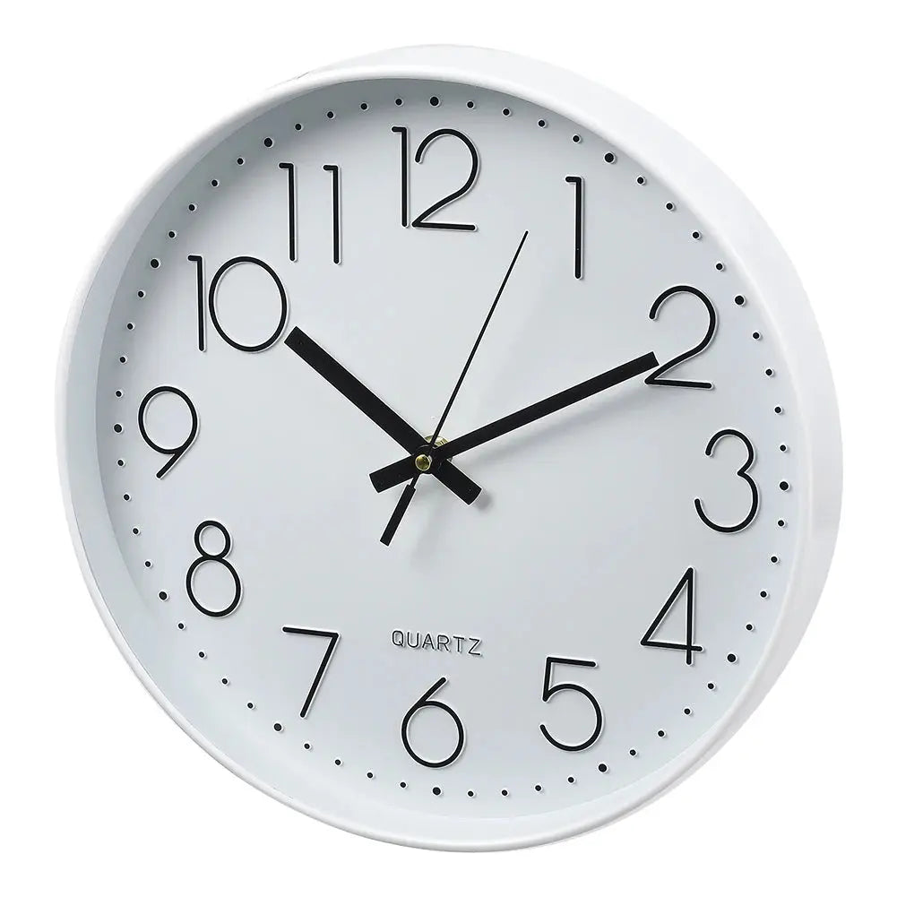 12 Inch Non-Ticking Battery Operated Wall Clock Furnish Wise