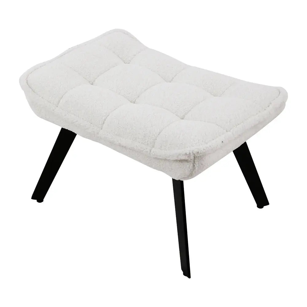 Minimal Comfy Chair with Footstool Set Armchair with Footstool
