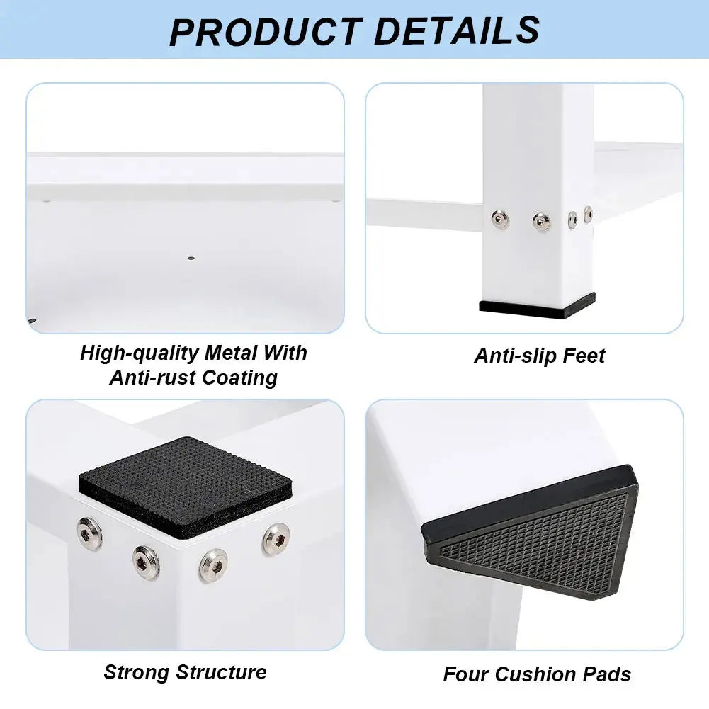 Washing Machine Dryer Pedestal Powerful and Durable, White Furnish Wise