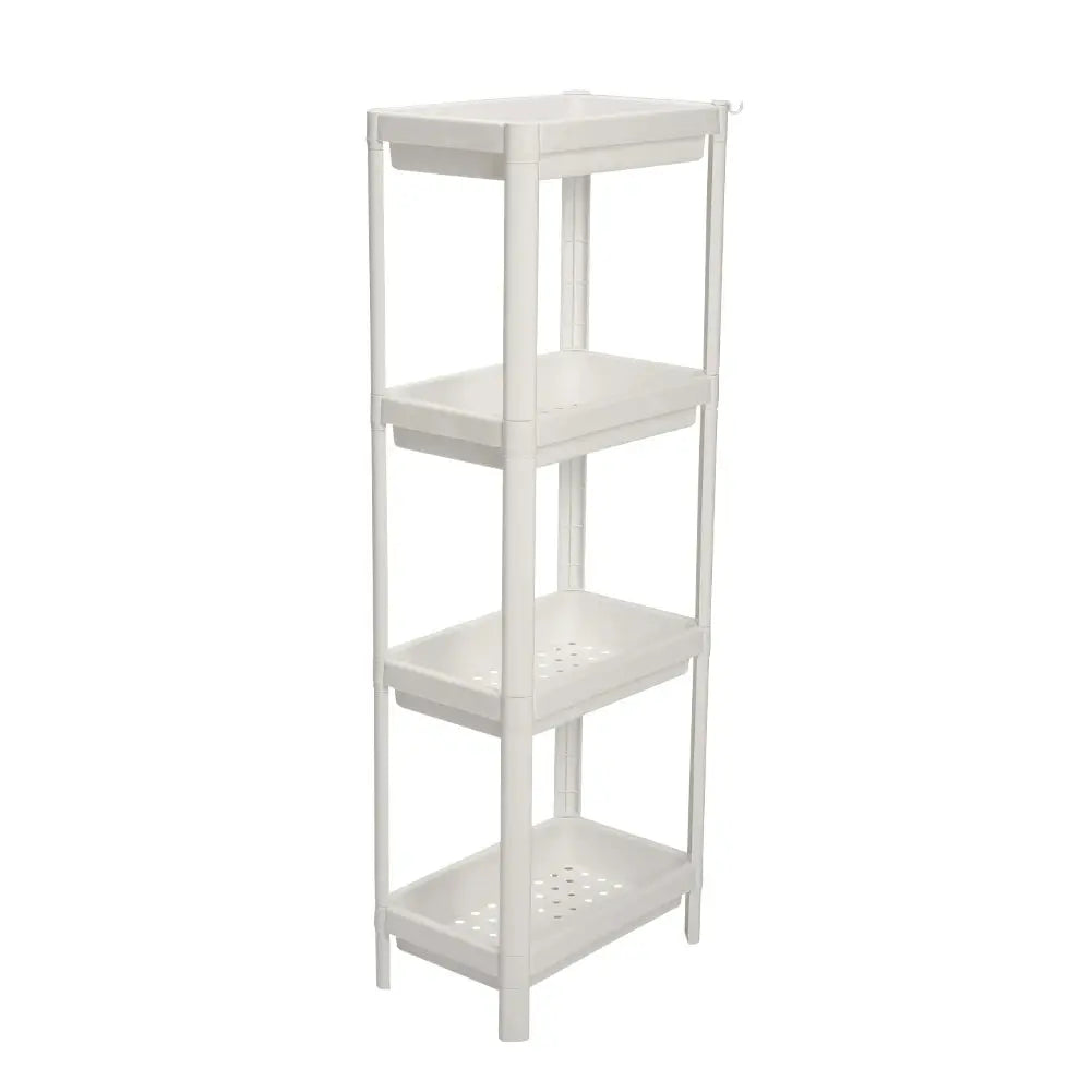 4-Tier Multifunction Plastic Storage Rack for Kitchen or Bathroom