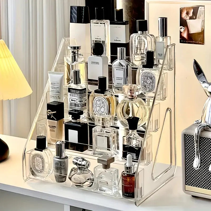 Elegant Acrylic Perfume & Cosmetic Organizer Furnish Wise