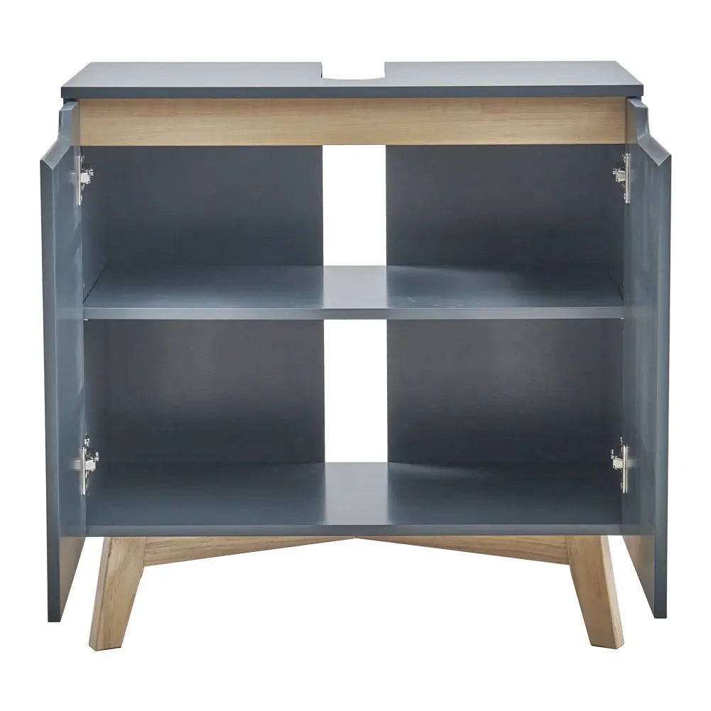 Grey Freestanding Under Sink Storage Cabinet Furnish Wise