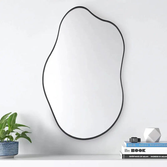 Irregular Metal Framed Wall Mirror Furnish Wise