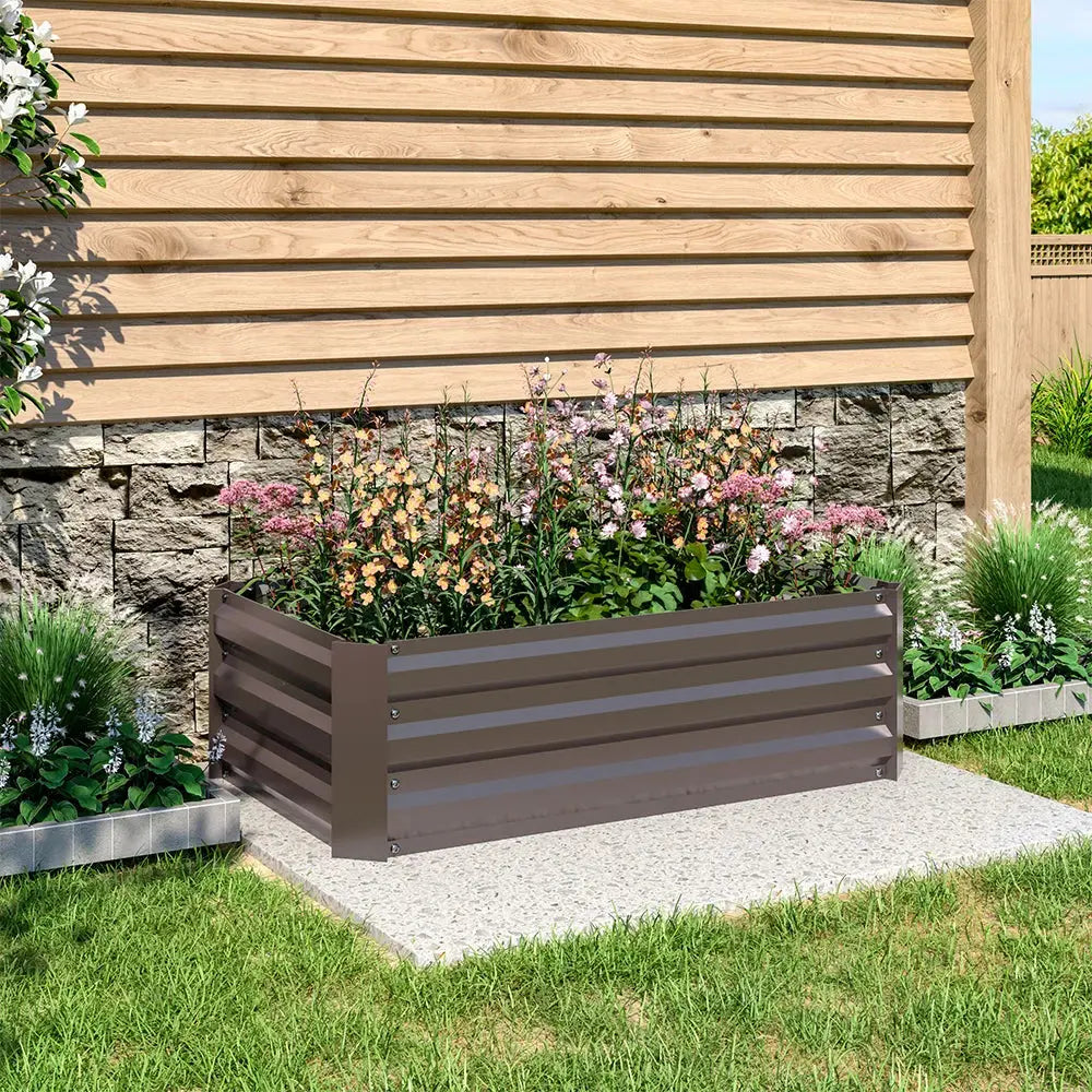 Dark Oak Garden Planter for Outdoor Vegetables, Plants or Flowers