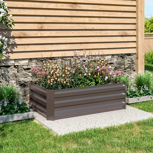 Dark Oak Garden Planter for Outdoor Vegetables, Plants or Flowers