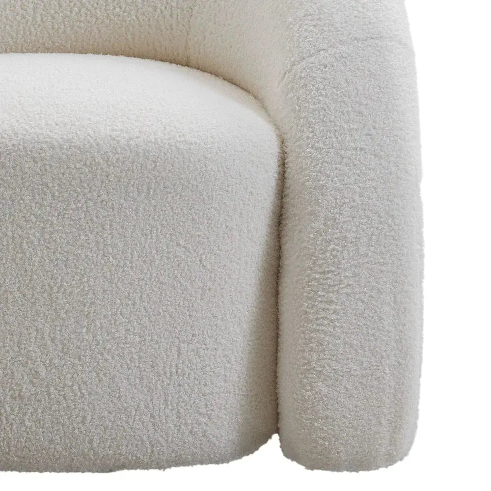 Nordic Upholstered Curved Snug Accent Chair