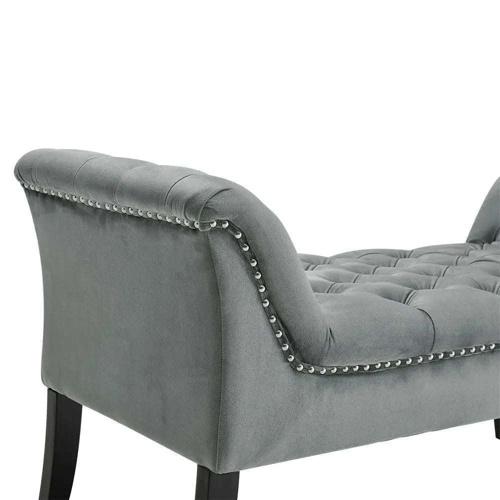 Modern Design Velvet Button Bench