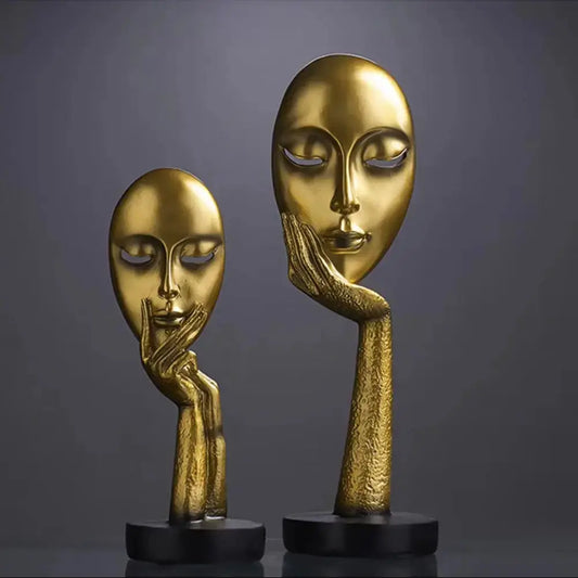 Large Art Abstract Thinker Sculpture Statue Furnish Wise