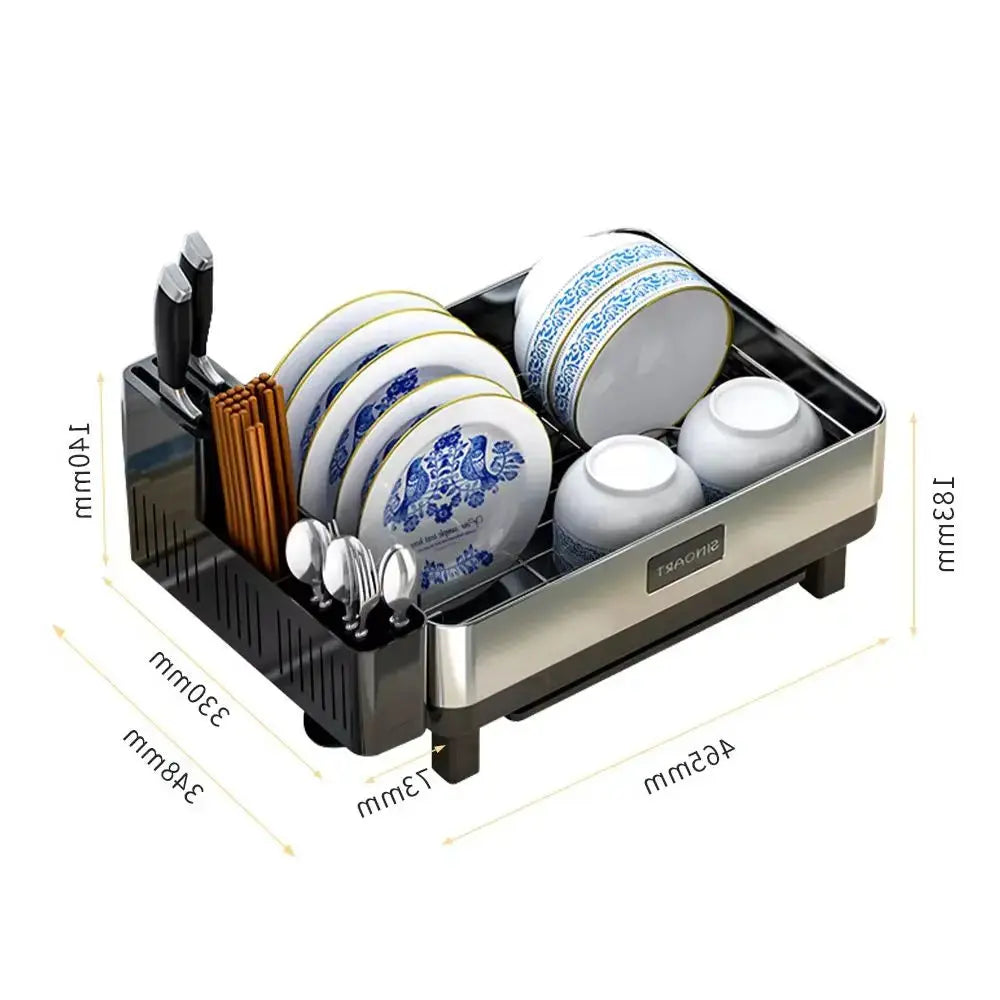 Stainless Steel Dish Drainer Rack Kitchen Organiser