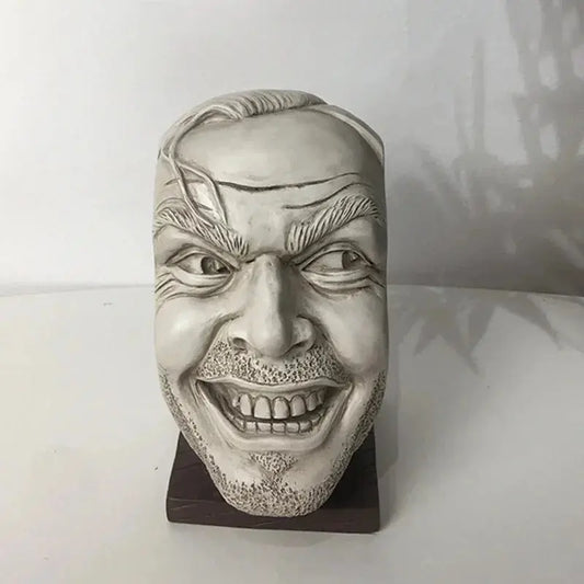18.5cm Resin Here's Johnny Statue Creative Bookshelf Bookend Library Funny-face Home Decoration  Resin Desktop Ornament Book Furnish Wise