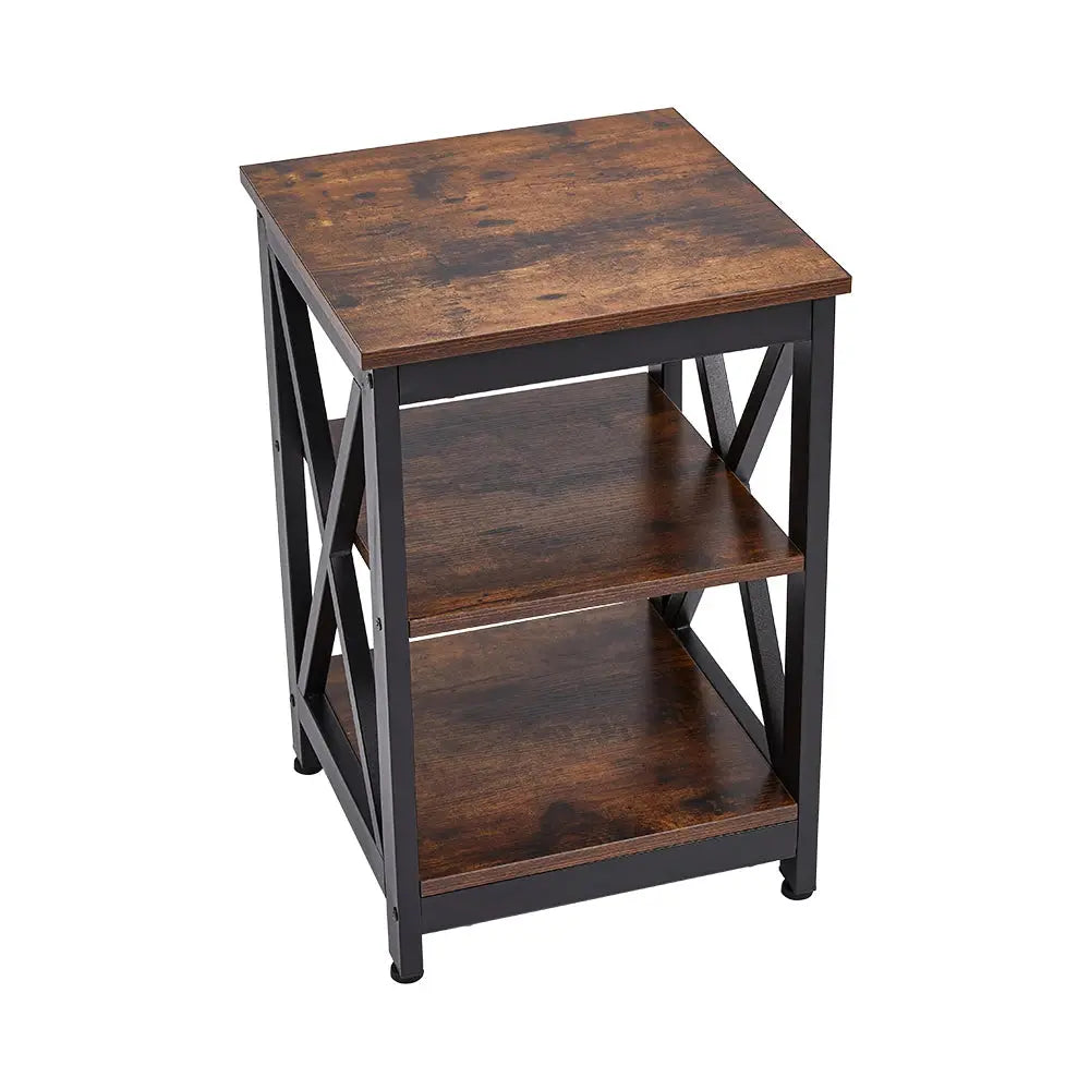 Brown Vintage Wooden Side Table End Table Wood Coffee Table