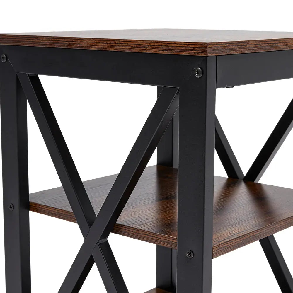 Brown Vintage Wooden Side Table End Table Wood Coffee Table