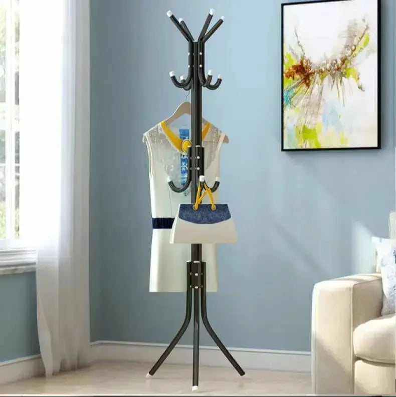 Standing Metal Coat Rack, Freestanding Floor Clothes Rack Organizer, Entryway Shoe Rack Shelf ,Furniture for Bedroom Living Room Furnish Wise