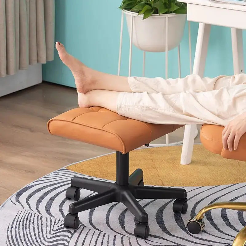 Adjustable Height Foot Rest for Office Chair, Under Desk Elevating Footstool with Memory Foam, Ergonomic Home Sofa Leg Rest Furnish Wise