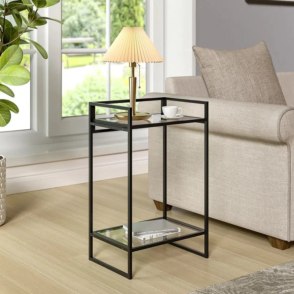 Tempered Glass Side Table Coffee Table Furnish Wise