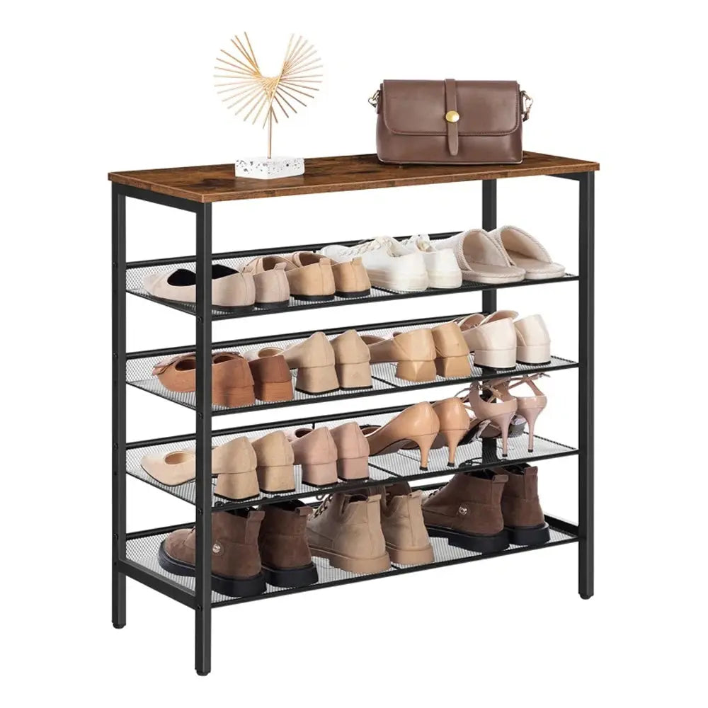 Multi-Tier Mesh Shelves Shoe Rack