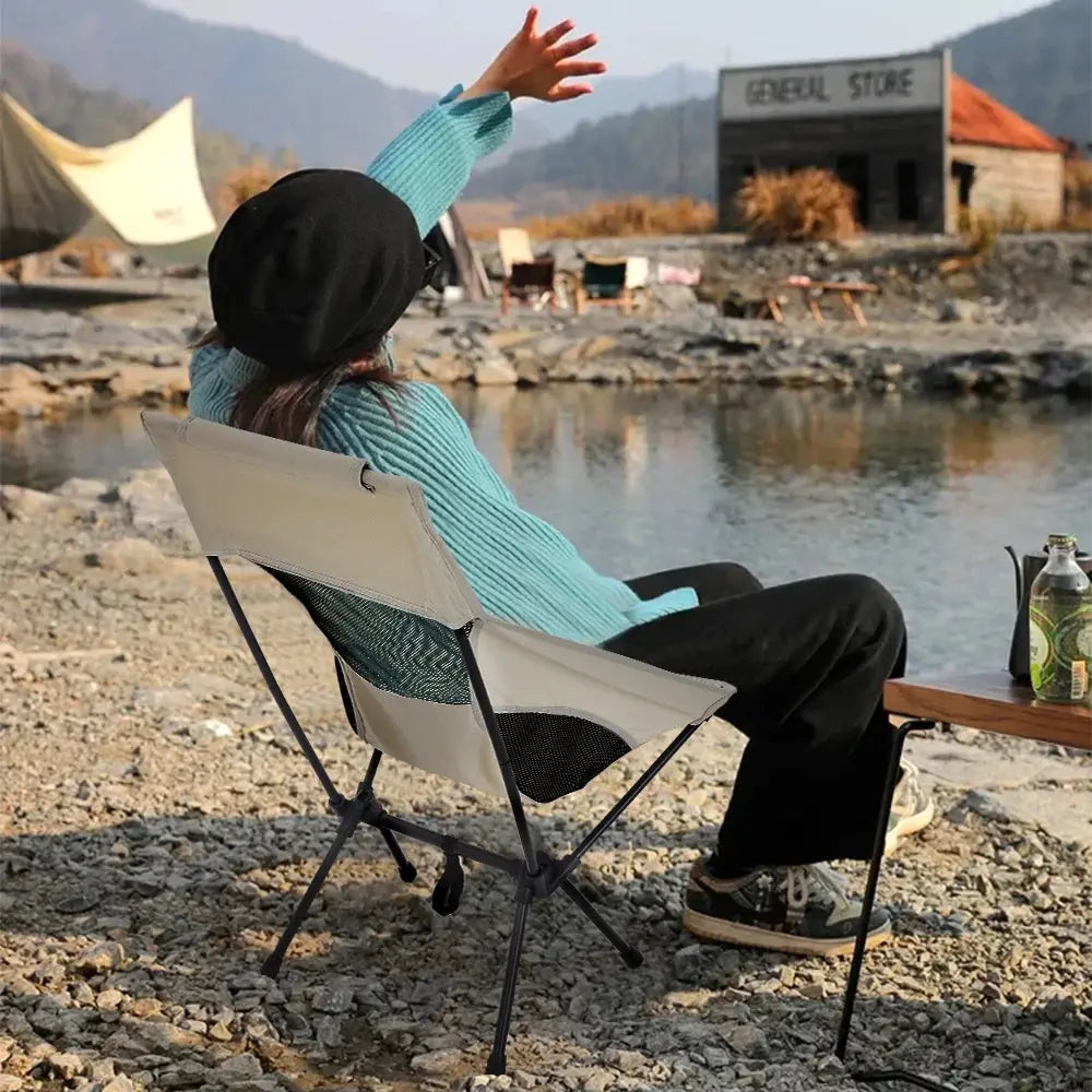 Portable Backrest Folding Camping Chair