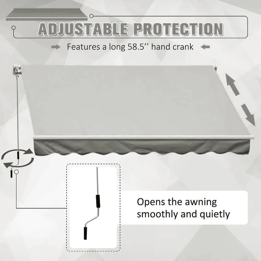 Retractable UV-resistant and Water-resistant Awning