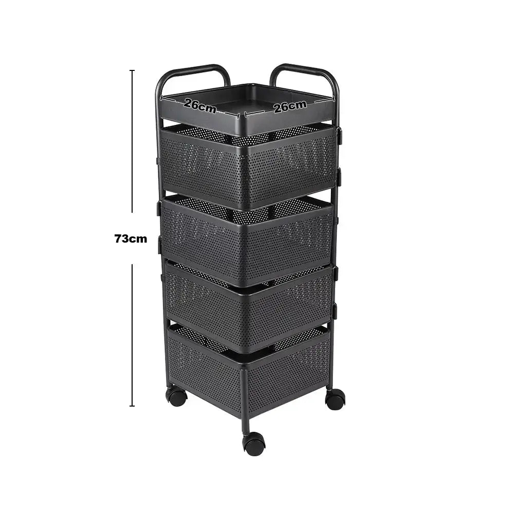 5-Tier Kitchen Storage Rack with Wheels