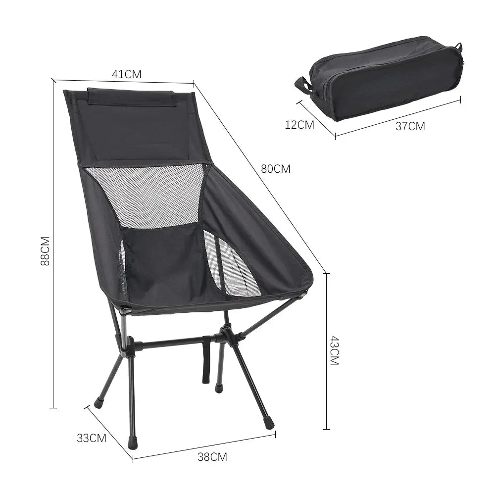 Portable Backrest Folding Camping Chair