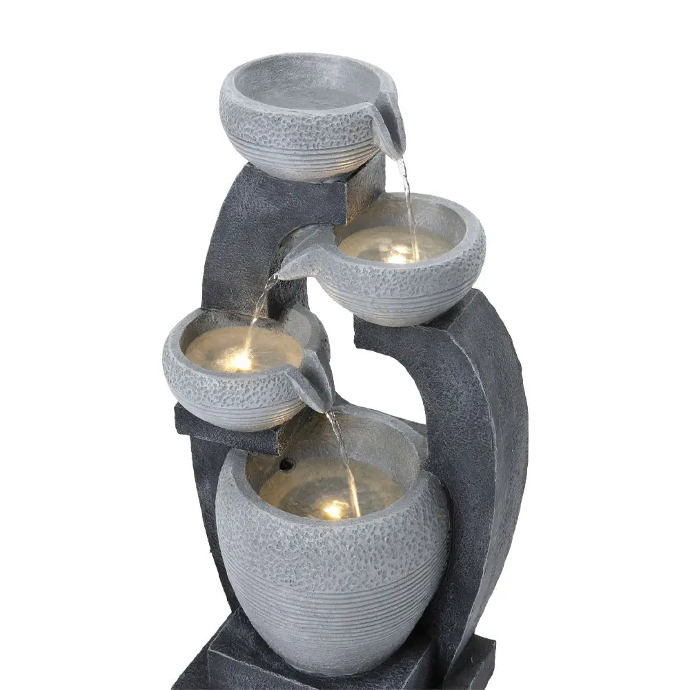 Garden Sanctuary Outdoor Solar-Powered Water Fountain