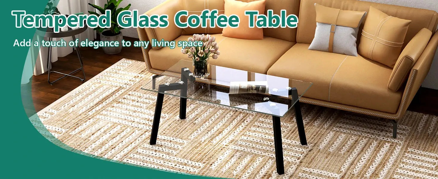 Modern Centre Table with Heavy-duty Metal Frame Furnish Wise