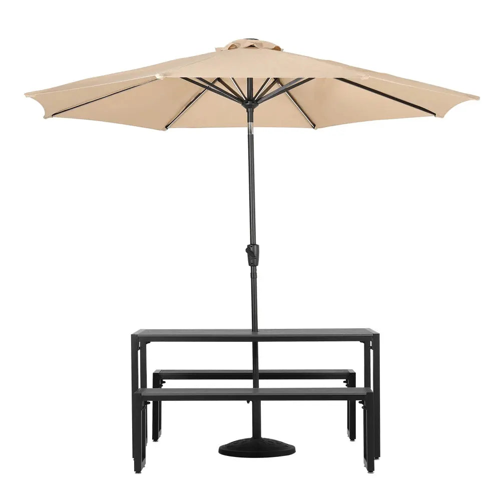 Outdoor Wooden and Metallic Garden Dining Table