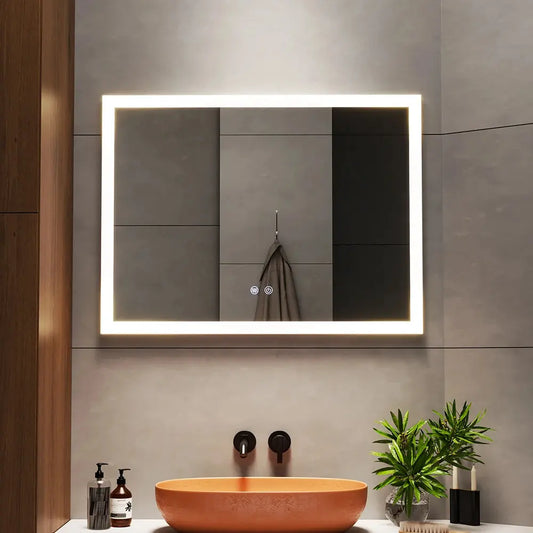 Frameless Anti-Fog Dimmable LED Wall Mirror Furnish Wise