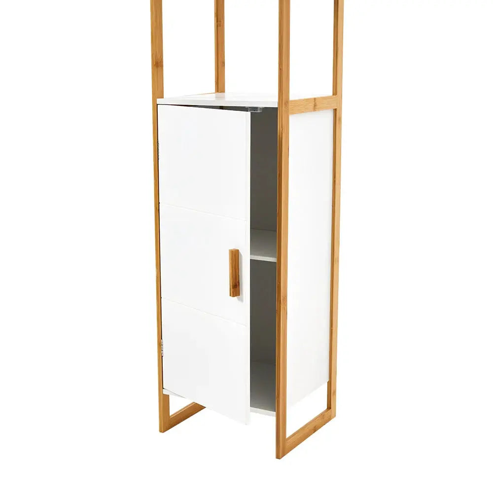 4-Tier Single-door Tall Bathroom Space Saver Organiser