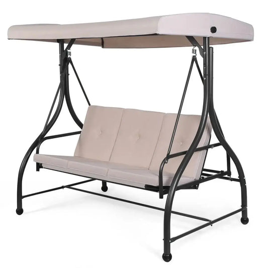 Converting Outdoor Swing with Comfortable Cushion Seats Furnish Wise