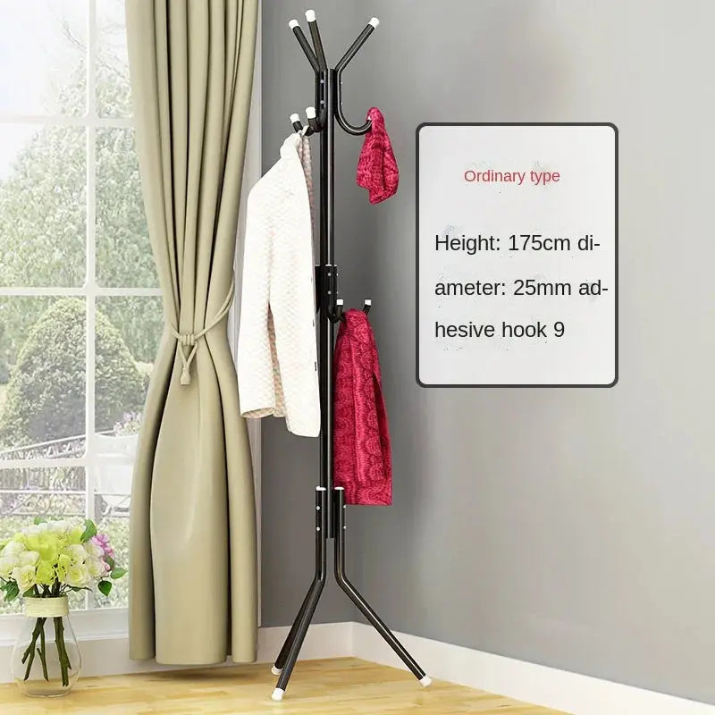Standing Metal Coat Rack, Freestanding Floor Clothes Rack Organizer, Entryway Shoe Rack Shelf ,Furniture for Bedroom Living Room Furnish Wise