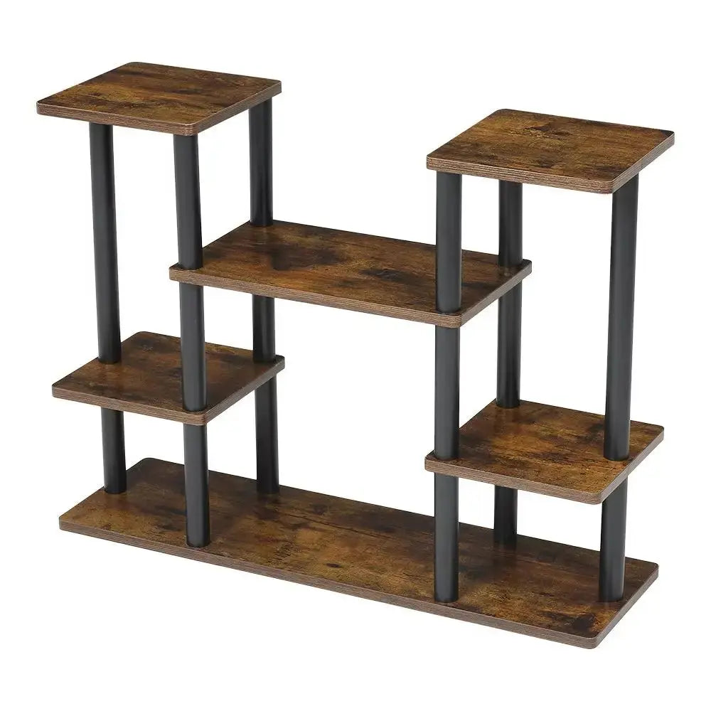 Brown 6 Tier Plant Stand Flower Display Shelf