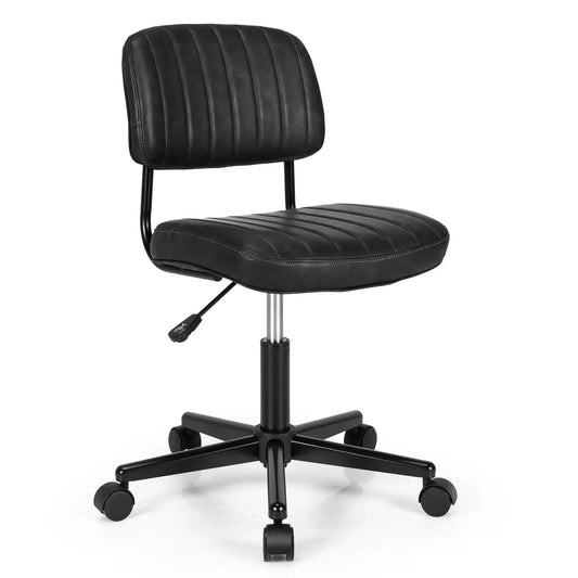 PU Leather Rolling Upholstered Task Chair Furnish Wise