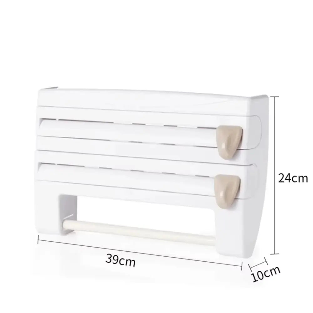Wall Mounted Roll Dispenser Cling Film Tin Foil Holder