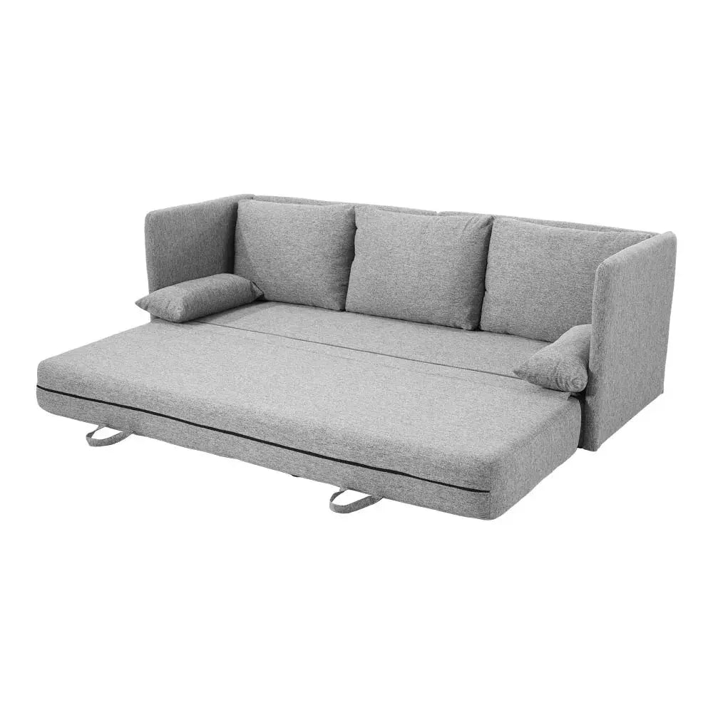 3-Seater Folding Sofa Bed with 2 Pillows Furnish Wise