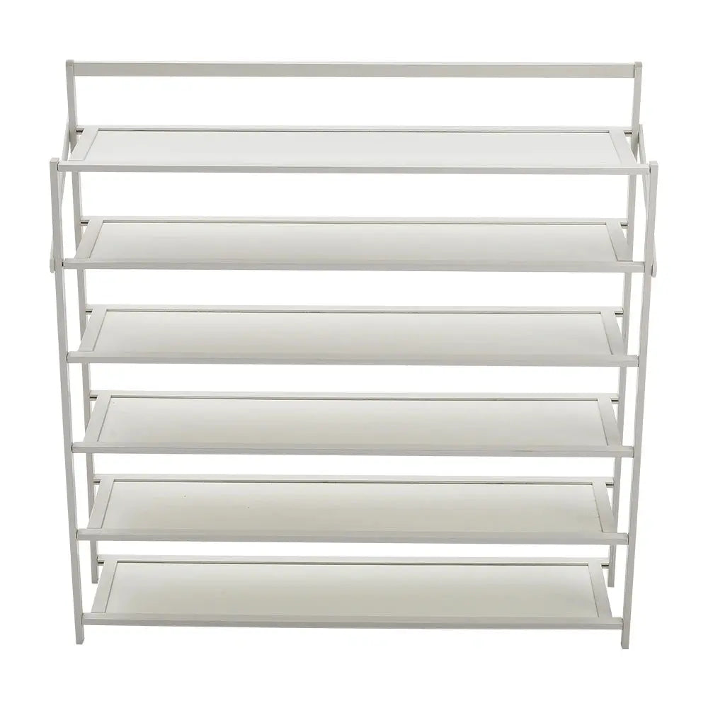 6-Tier Foldable Bamboo Shoe Rack